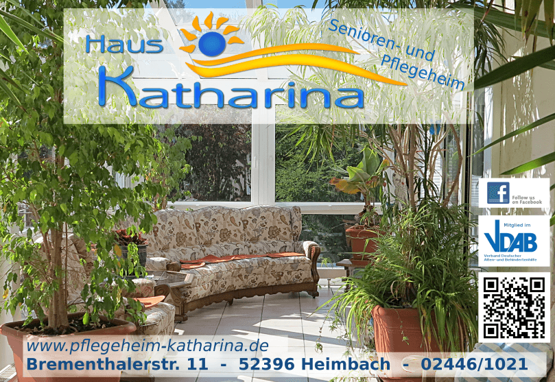 Gelernte Pflegehilfskraft (m/w/d) - Dein neuer Arbeitsplatz in einem Team, auf das Du zählen kannst! Heimbach - Haus Katharina - Pflegia